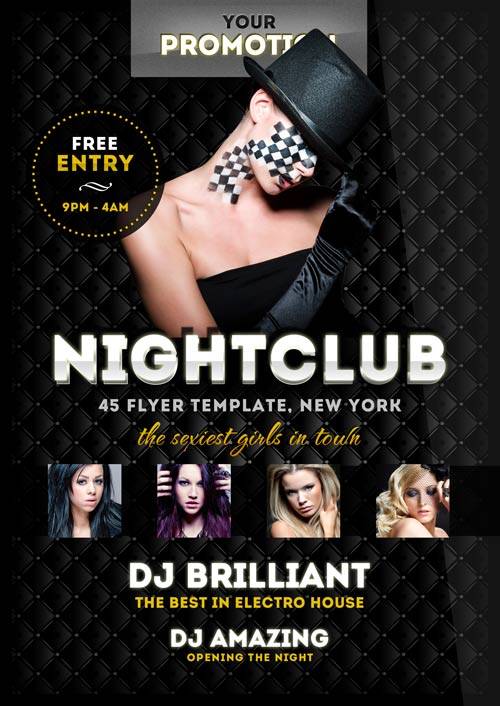 Luxury Night club psd flyer template