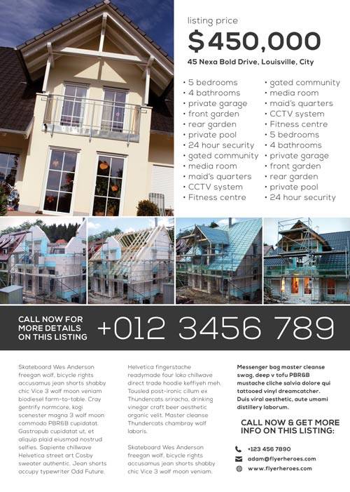 Simple Real Estate psd flyer template