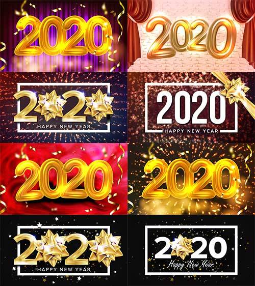   2020 Новый Год - Векторный клипарт / 2020 New Year - Vector Graphics