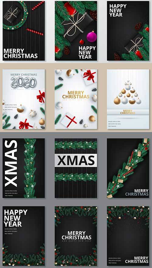  Новогодние баннеры - Векторный клипарт / Christmas banners - Vector Graphics