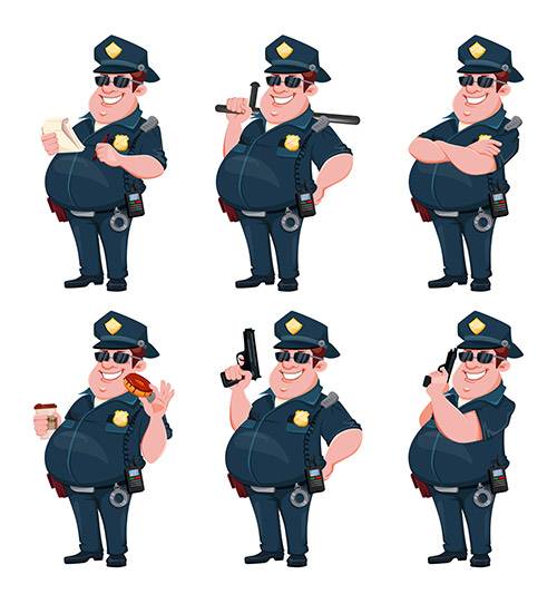 Полицейский - Векторный клипарт