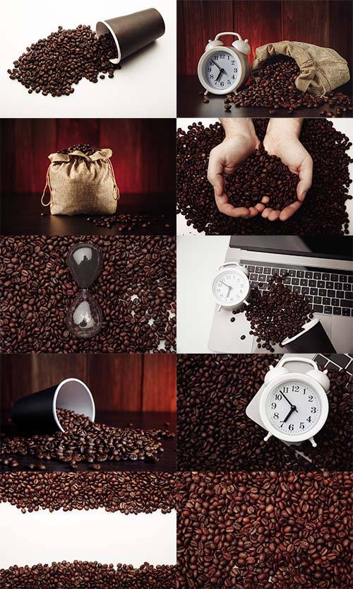 Чёрный кофе - Растровые фоны